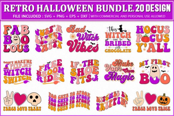Halloween Retro SVG Bundle, Cute PNG Review